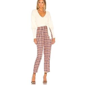 Majorelle Naples Plaid High‎ Waisted Pant Medium
